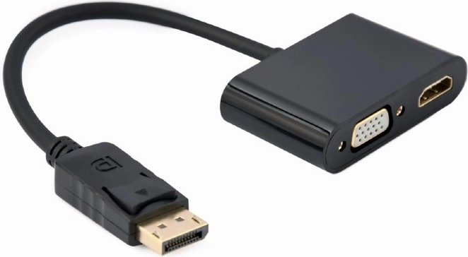 Adaptador DisplayPort a HDMI y VGA