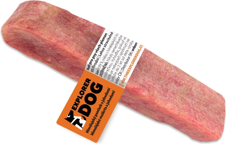 Explorer Dog palito dental himalayo de queso con fresas tamaño L