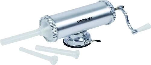 Embutidora manual para morcillas y salchichas de aleación de aluminio, diámetro 10 cm, 1,5 kg + 3 boquillas