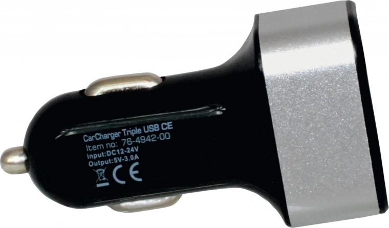 Tres puertos USB para carga simultánea