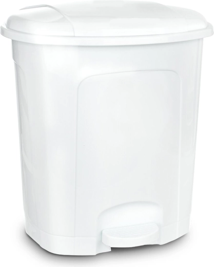 Cubo de basura con pedal 30 l blanco