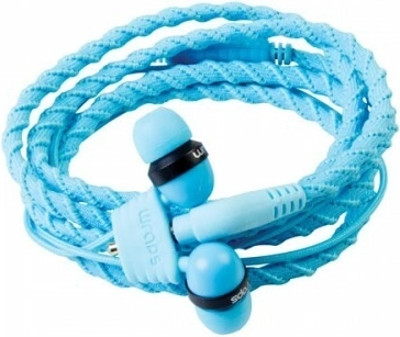 Auriculares intrauditivos azules Wraps Talk Lagoon con micrófono