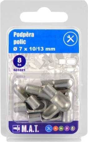 Soportes de estante 7 × 10/13 mm (8 uds.)