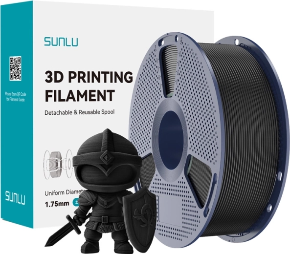 Filamento SUNLU PLA+ 1,75 mm – negro