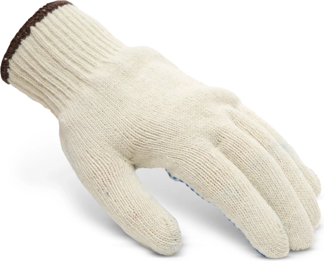 Guantes de algodón antideslizantes con puntos, talla L