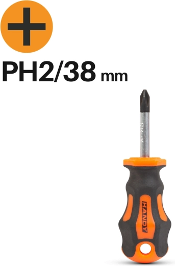 Destornillador Phillips PH2 de 38 mm