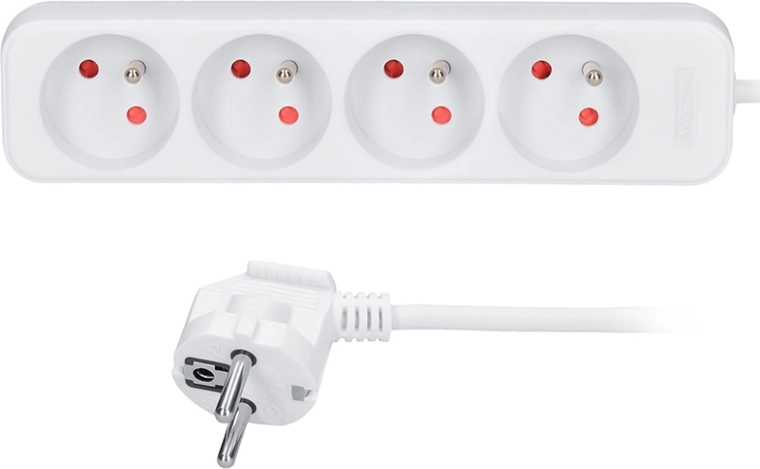 Solight alargador 4 tomas blanco 5 m
