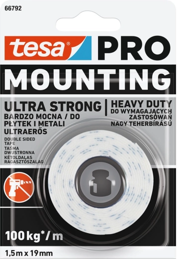 Cinta de montaje Ultra Strong 19 mm × 1,5 m Tesa