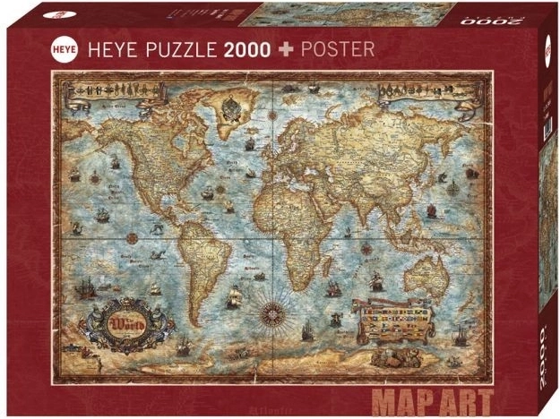 Puzzle HEYE mundo, 2000 piezas