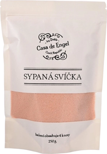 Cera para velas vertida rosa con 4 mechas (250 g)
