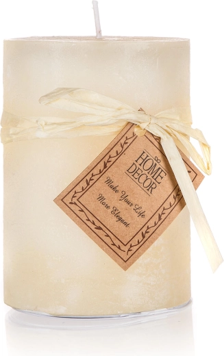 vela cilíndrica ivory 6,8 × 9,5 cm