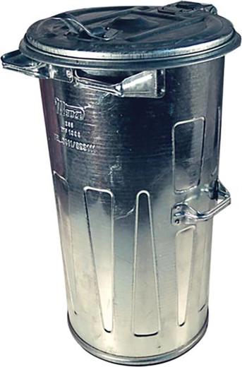Contenedor redondo galvanizado para residuos 110 l