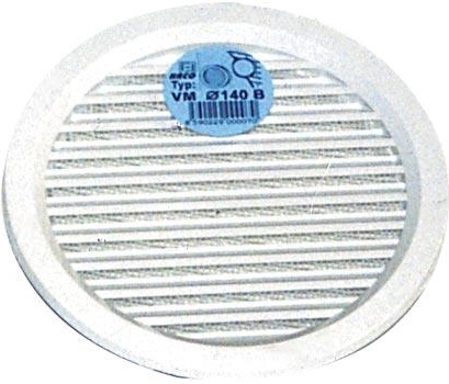 Rejilla de ventilación con malla, diámetro 140 mm, blanca