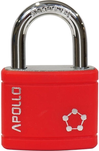 Candado colgante APOLLO 40 mm, rojo, 3 llaves