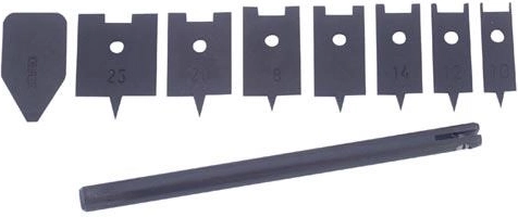 Juego de brocas planas para madera 10–25 mm, 9 piezas