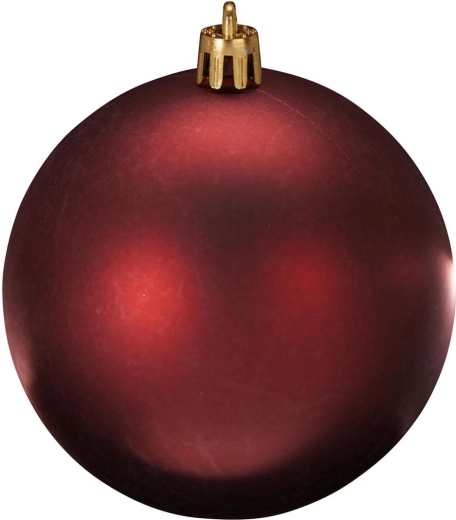 Adornos navideños en forma de bola color burdeos, diámetro de 6 cm, juego de 12 unidades