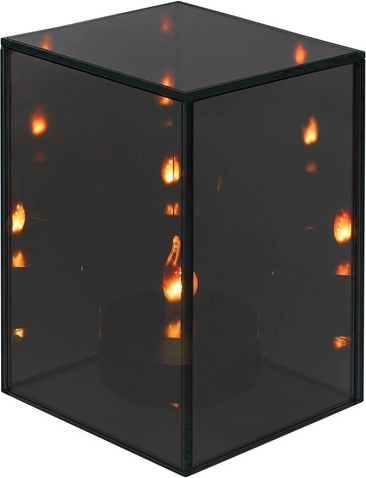 Linterna LED espejada 3D Zortiva con forma de cubo