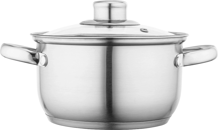 Olla de acero inoxidable Fabio con tapa 16 cm, 1,9 l