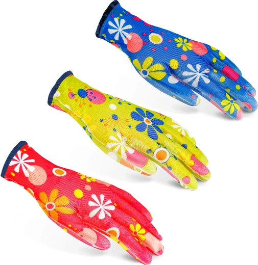 Guantes de jardinería estampados - 1 unidad