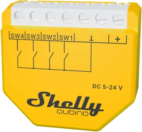 Shelly Wave i4 DC módulo de entrada Z-Wave de pared con 4 entradas