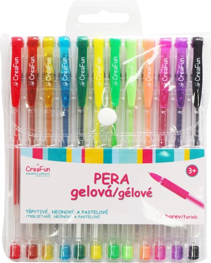 Bolígrafos de gel CreaFun – set de 12 colores