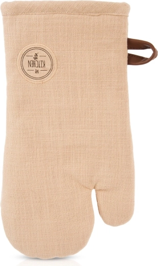 Manopla de cocina de algodón con imán, beige 32 cm