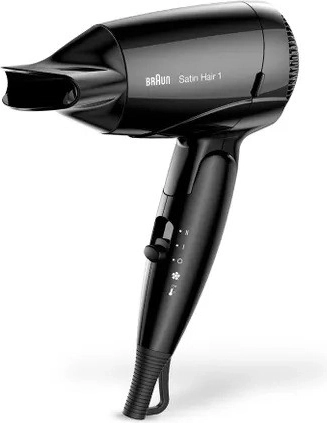 Secador de viaje 1200 W con motor DC – BRAUN Satin Hair Style&Go, negro