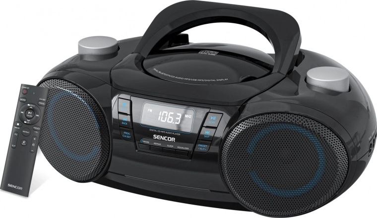 Boombox con CD/MP3/USB/SD y Bluetooth 5.3, radio FM PLL