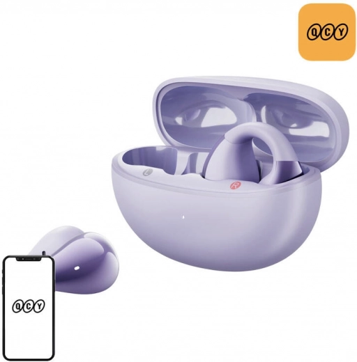 Auriculares inalámbricos QCY Crossky Clip C30 morados