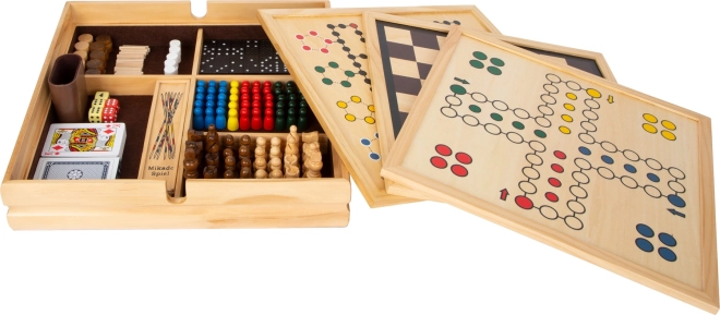 Small foot set de 20 juegos clásicos en caja de madera