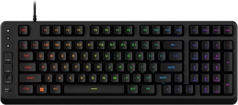 Teclado gaming HyperX Eve 1800 con diseño compacto 1800 y RGB de 10 zonas