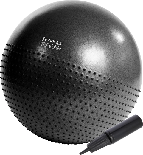 Pelota gimnástica de masaje HMS 75 cm negra