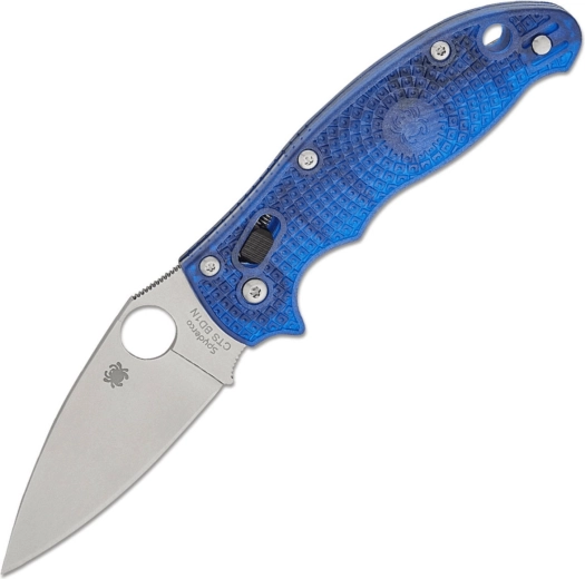 Navaja de bolsillo Spyderco Manix 2 Lightweight transparente azul