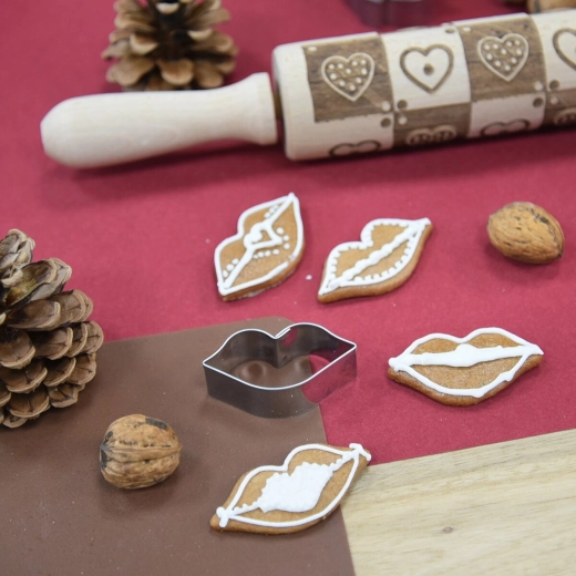 Motivo de beso para repostería y decoraciones originales