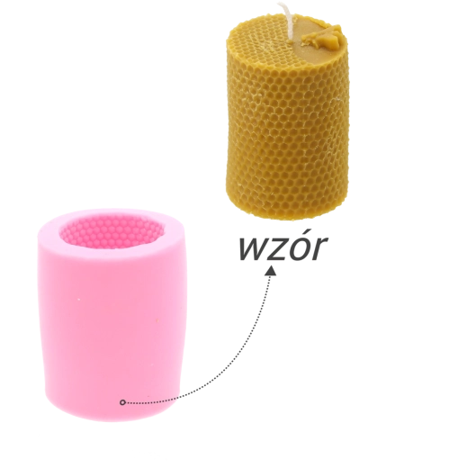 Molde de silicona para velas: cilindro con abeja