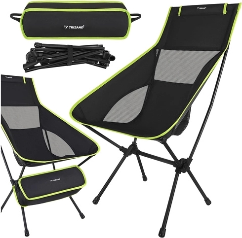 Silla plegable de pesca Trizand 41 × 52 × 86 cm negra