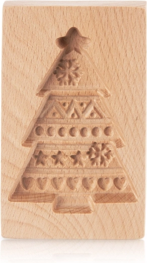 Molde de madera para galletas – arbolito de Navidad 13 × 8 cm