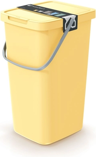 Papelera 25 l amarillo claro