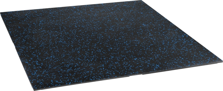 Suelo fitness de goma POS15 negro‑azul – 2. calidad