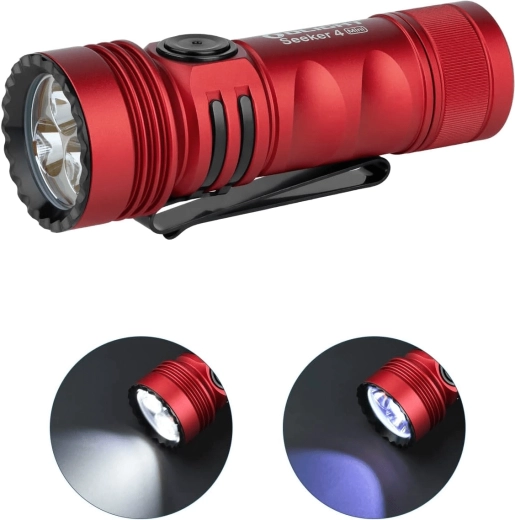 Luz bicolor: blanca + UV 365 nm
