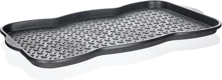Escurridor para calzado 75 × 38 cm de plástico negro moldeado BRILANZ