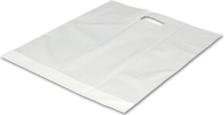 Bolsa grande de plástico con asa blanca 54 × 59 cm - 1 unidad