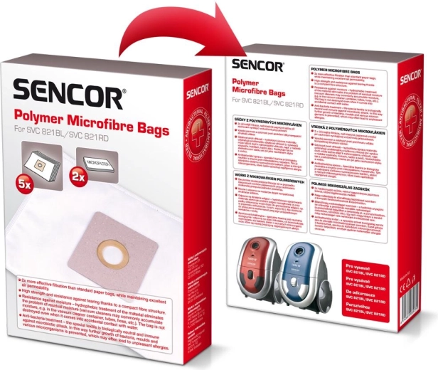 Bolsas de microfibra Sencor para aspiradora SVC 821