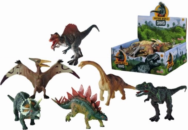 Figura de plástico de dinosaurio 13–15 cm – 6 tipos
