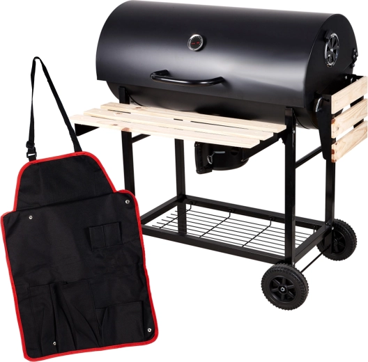 Parrilla de jardín tipo barril CURRON BigBend GM2020 con funda protectora