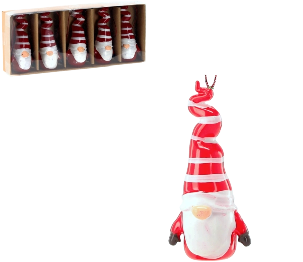 Set de adornos navideños de duendes 10 cm, 5 uds.