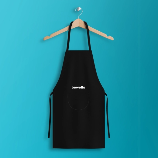 Delantal de cocina negro