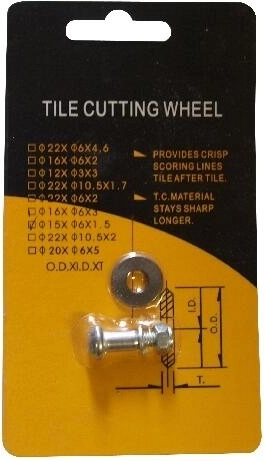 Ruedecilla de corte de repuesto de carburo 16 × 1,5 mm, diámetro del orificio 6 mm