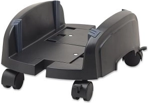Soporte móvil para caja de PC, ajustable 155–255 mm, negro
