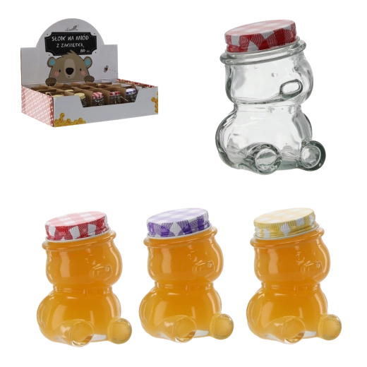 Tarro osito con tapa de rosca 80 ml